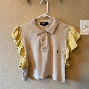 Ralph Lauren Cropped Butterfly Sleeve Polo